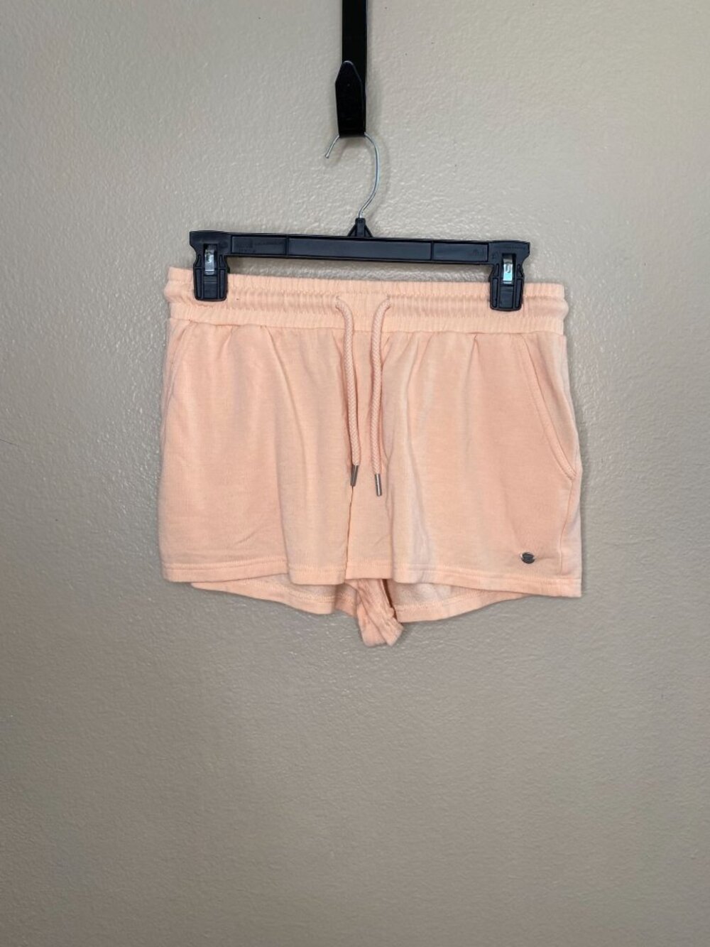 Roxy Womens Peach Terry Cloth Lounge Shorts With Pockets & Drawstring Small